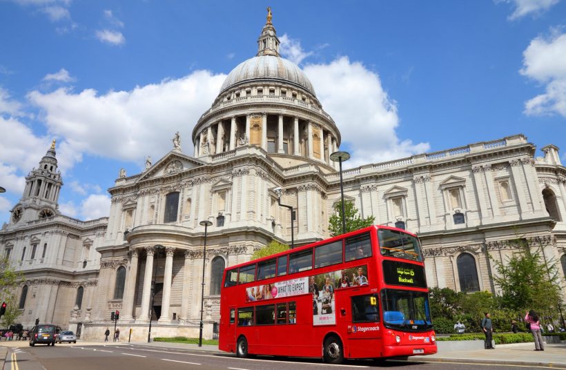 LONDON - MAY 13: People ride London Bus on May 13, 2012 in London. As of 2012, LB serves 19,000 bus stops with a fleet of 8000 buses. On a weekday 6 million rides are served.