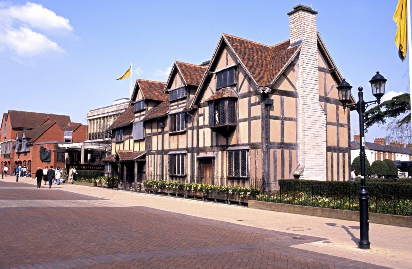 Shakespears birthplace along Henley Street, Stratford-upon-Avon, Warwickshire, England, UK, Western Europe.